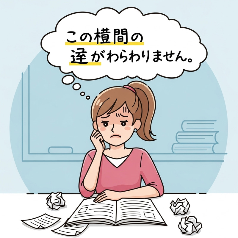 Cute and Funny Quiz: Woman puzzled in comic illustration Cute and Funny Quiz: Woman puzzled in comic illustration