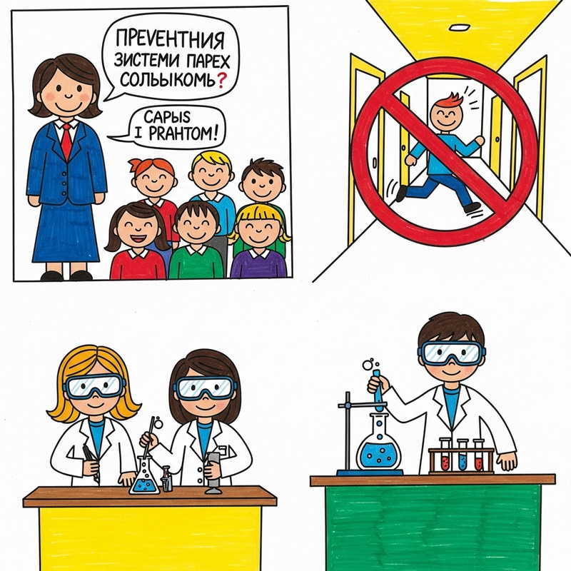 Child's Drawing of Preventive System in Education for Kids