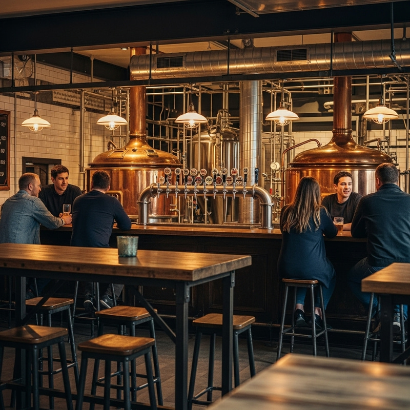 Vintage Microbrewery with Industrial Decor | Craft Beers & Cozy Atmosphere Vintage Microbrewery with Industrial Decor | Craft Beers & Cozy Atmosphere