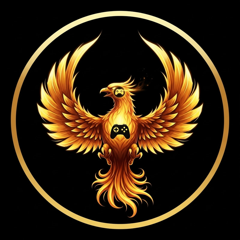 Golden Phoenix Gamer Icon - Fierce & Majestic Design Golden Phoenix Gamer Icon - Fierce & Majestic Design