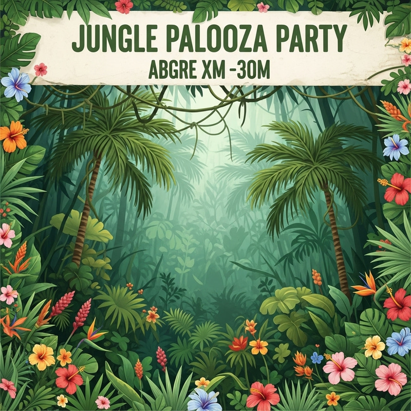 Jungle Palooza Party in Lush Jungle Setting Jungle Palooza Party in Lush Jungle Setting