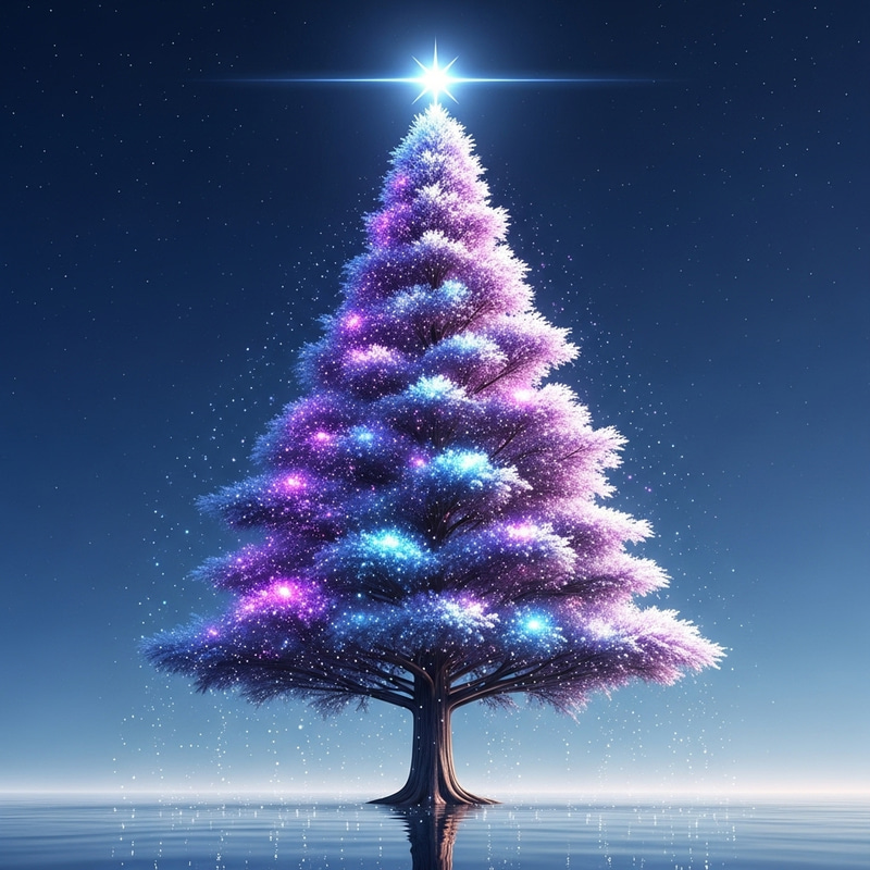 Enchanted Christmas Tree with Cosmic Luminescence Enchanted Christmas Tree with Cosmic Luminescence