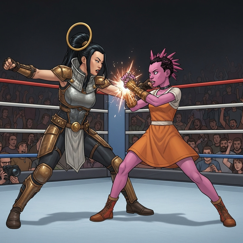 Momo Yaoyorozu vs. Mina Ashido: Intense Ring Battle