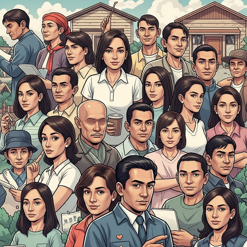 Heartwarming Human Connection in Diverse Community Scene Heartwarming Human Connection in Diverse Community Scene