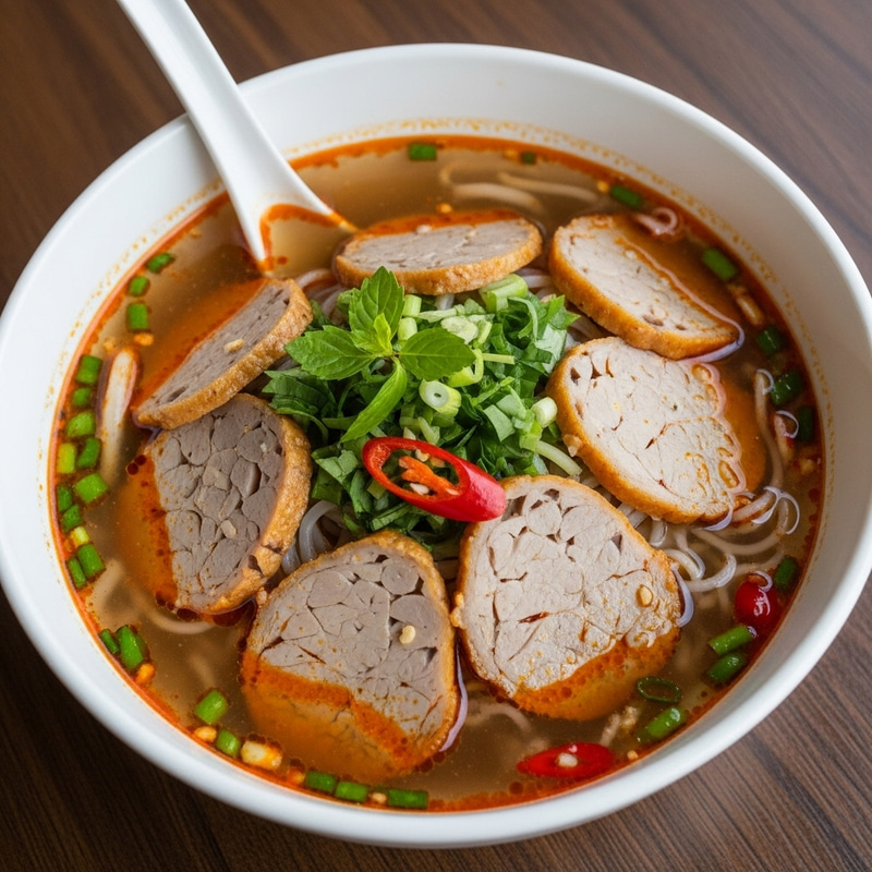 Spicy and Authentic Vietnamese Mi Siu Noodle Soup