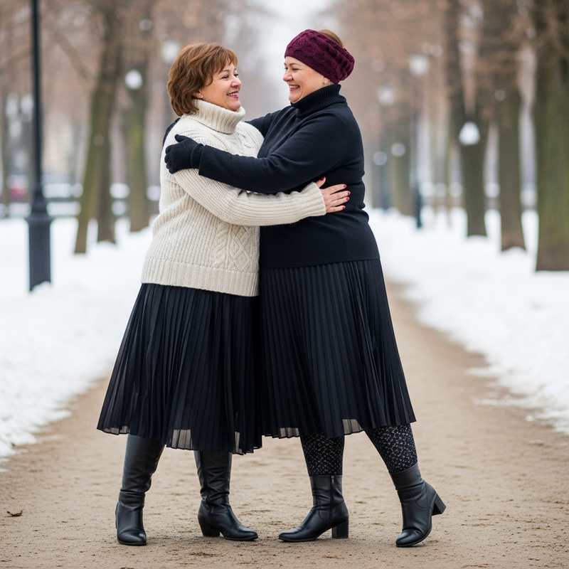 Elegant Winter Park Plus-Size Lesbian Fashion Statement Elegant Winter Park Plus-Size Lesbian Fashion Statement