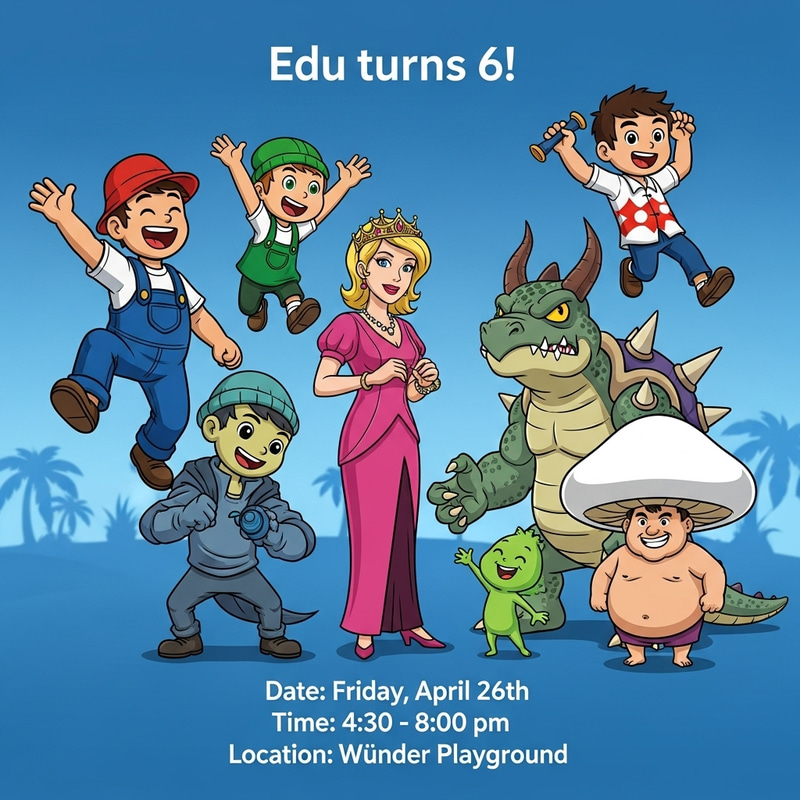 Mario Bros Beach Party: Edu's 6th Birthday Bash at Wünder Playground Mario Bros Beach Party: Edu's 6th Birthday Bash at Wünder Playground