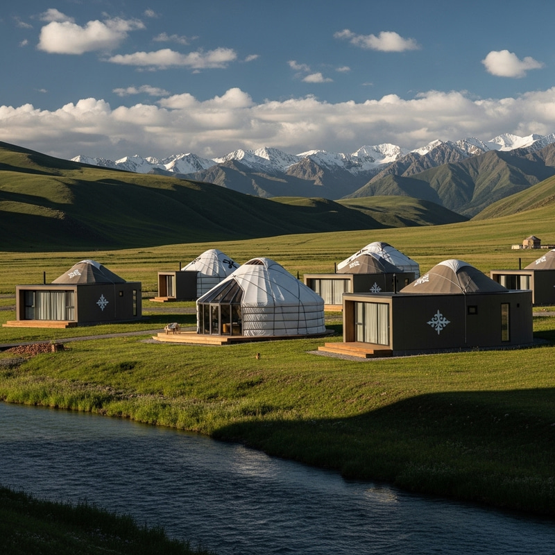 Modern Kyrgyz Yurts in Contemporary Style