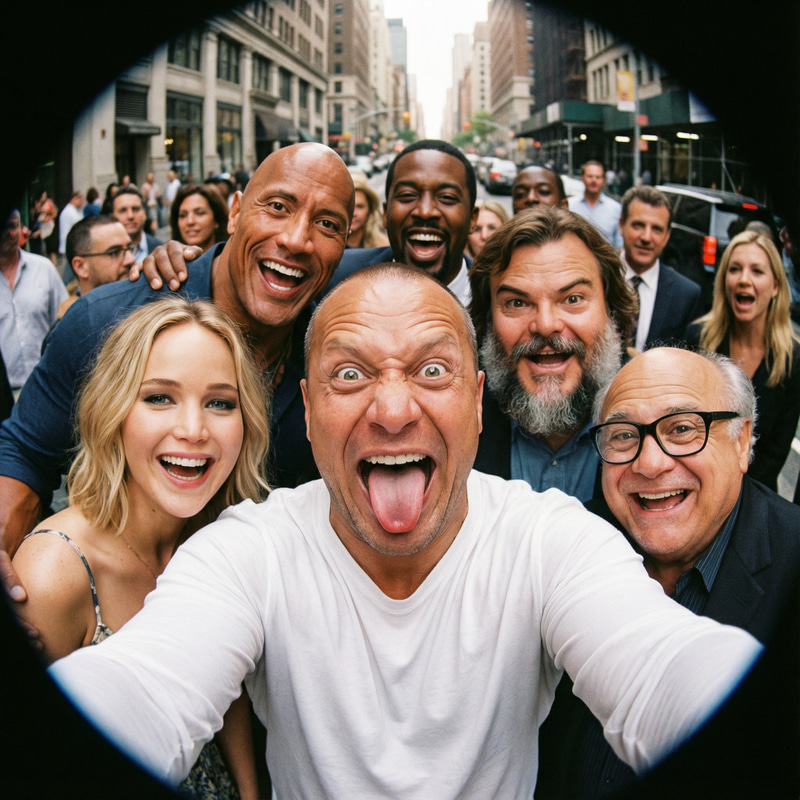 360-Degree Fisheye Selfie with Famous Faces