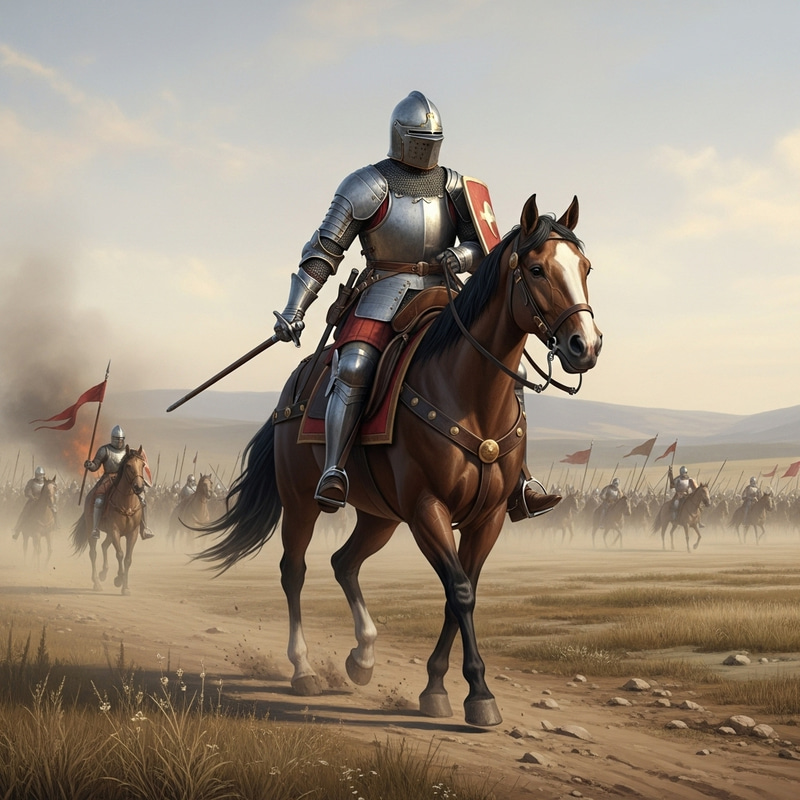 European Knight Deserting Battle - A Brave Choice