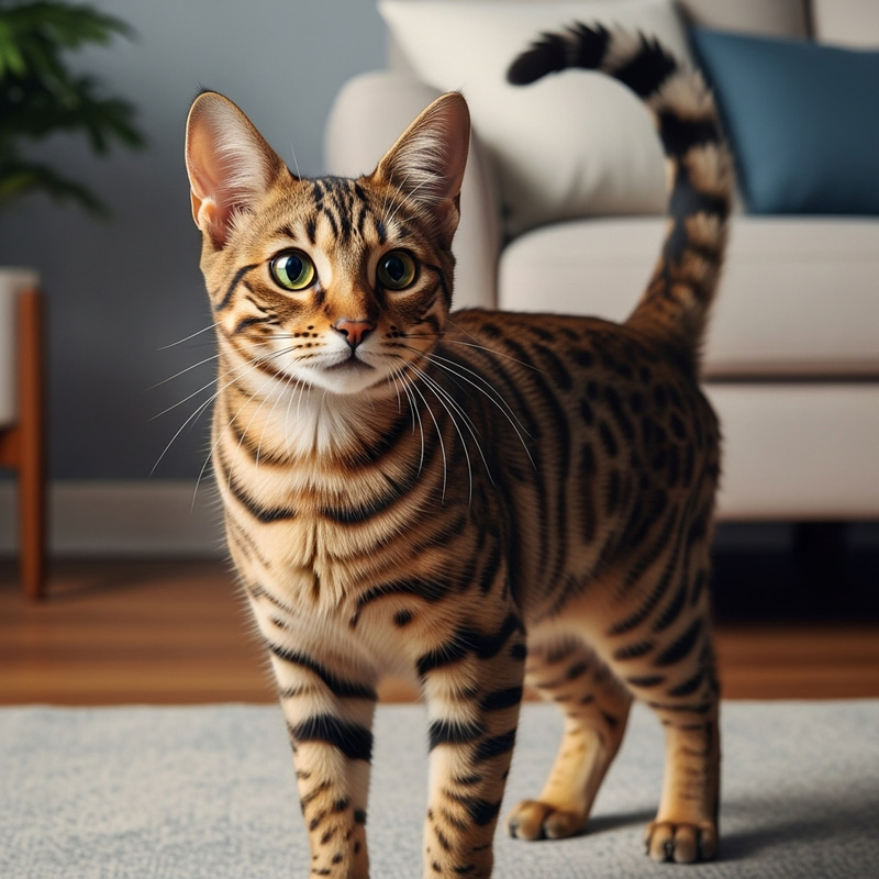 Curious Cat in a Wild Forest Curious Cat in a Wild Forest