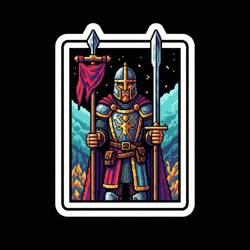 Elden Ring Pixel Art Sticker | Bold, Vibrant Design
