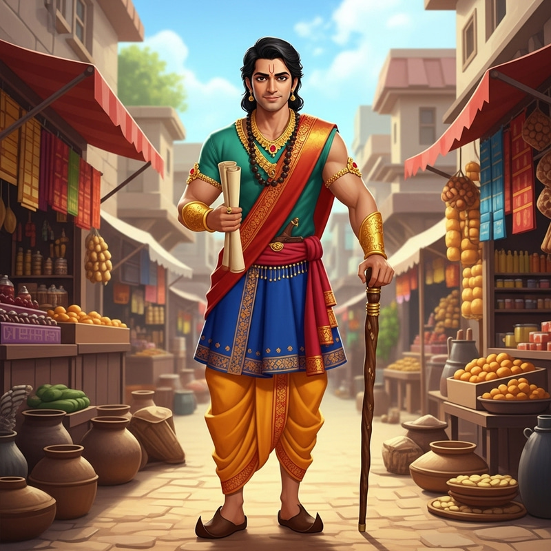 Ramudu: The Wise South Asian Villager in Traditional Attire Ramudu: The Wise South Asian Villager in Traditional Attire
