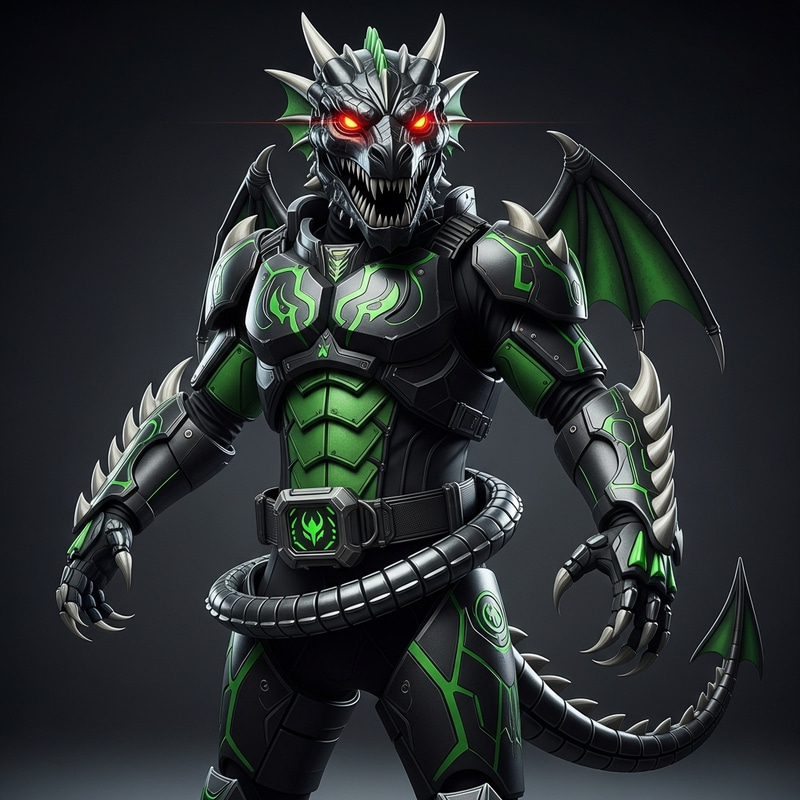 Futuristic Kamen Rider Dragon Power Suit | High-Tech Gear Futuristic Kamen Rider Dragon Power Suit | High-Tech Gear