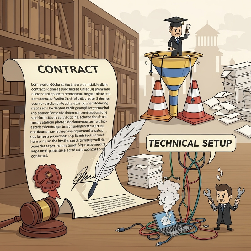 Quirky Vertrags-, Setup, and Funnel Check with Legal Twist Quirky Vertrags-, Setup, and Funnel Check with Legal Twist