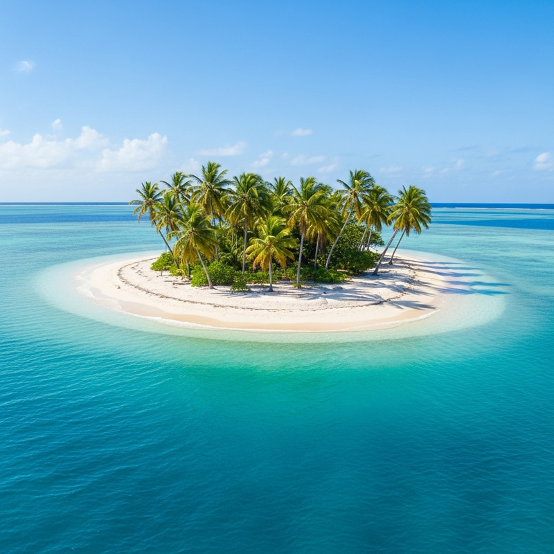 Tranquil Tropical Cay Scene Tranquil Tropical Cay Scene