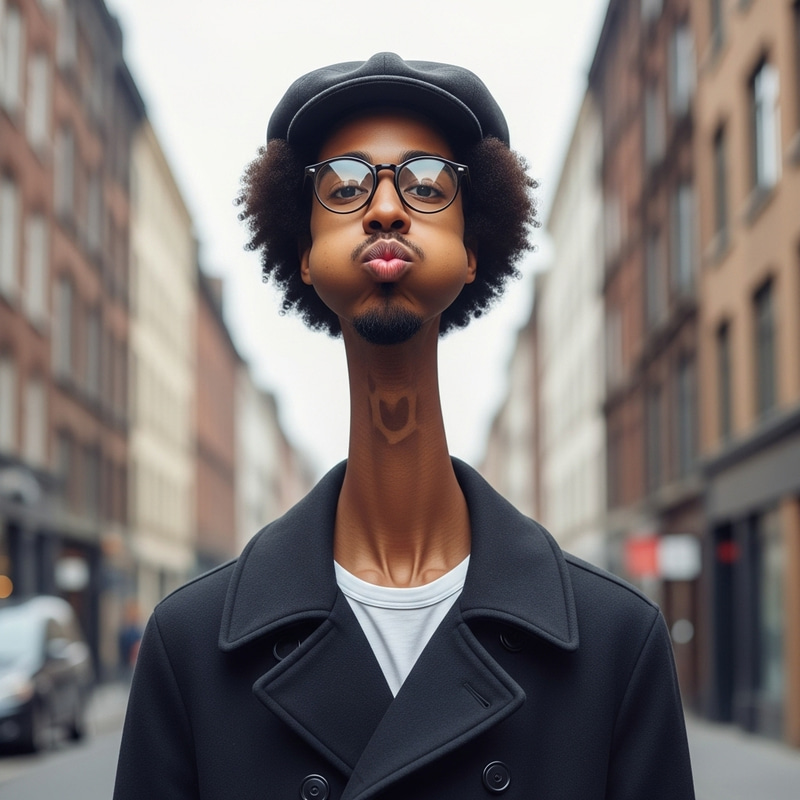 Medium Height Black Man with Afro Hair and Goatee | Agile and Kind Personality