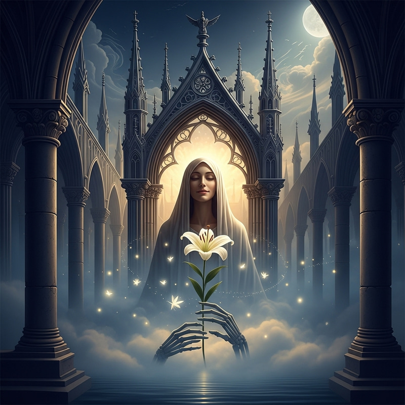 Tranquil Reverie: Surrealistic Gothic Artistry Tranquil Reverie: Surrealistic Gothic Artistry