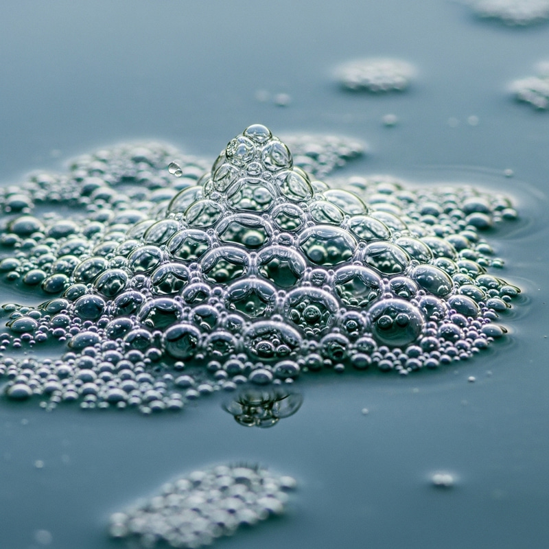 Floating Bubble Layer on Water - Stunning Visuals Floating Bubble Layer on Water - Stunning Visuals