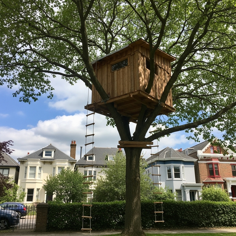 Charming Treehouse in a Neighborhood Setting