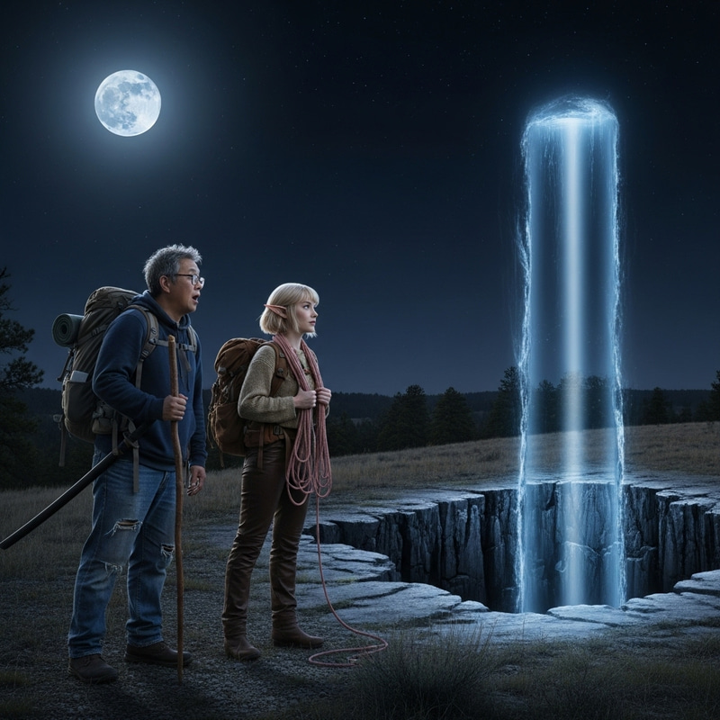 Mystical Moonlit Portal Near Devils Tower Mystical Moonlit Portal Near Devils Tower