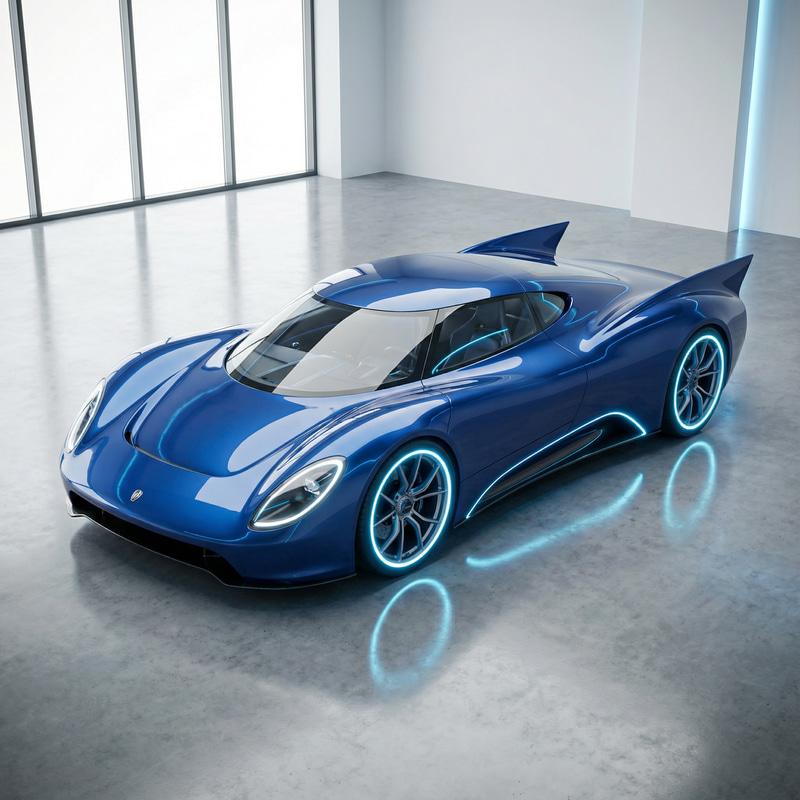 Futuristic Concept Car Showcase - Polished Design Futuristic Concept Car Showcase - Polished Design