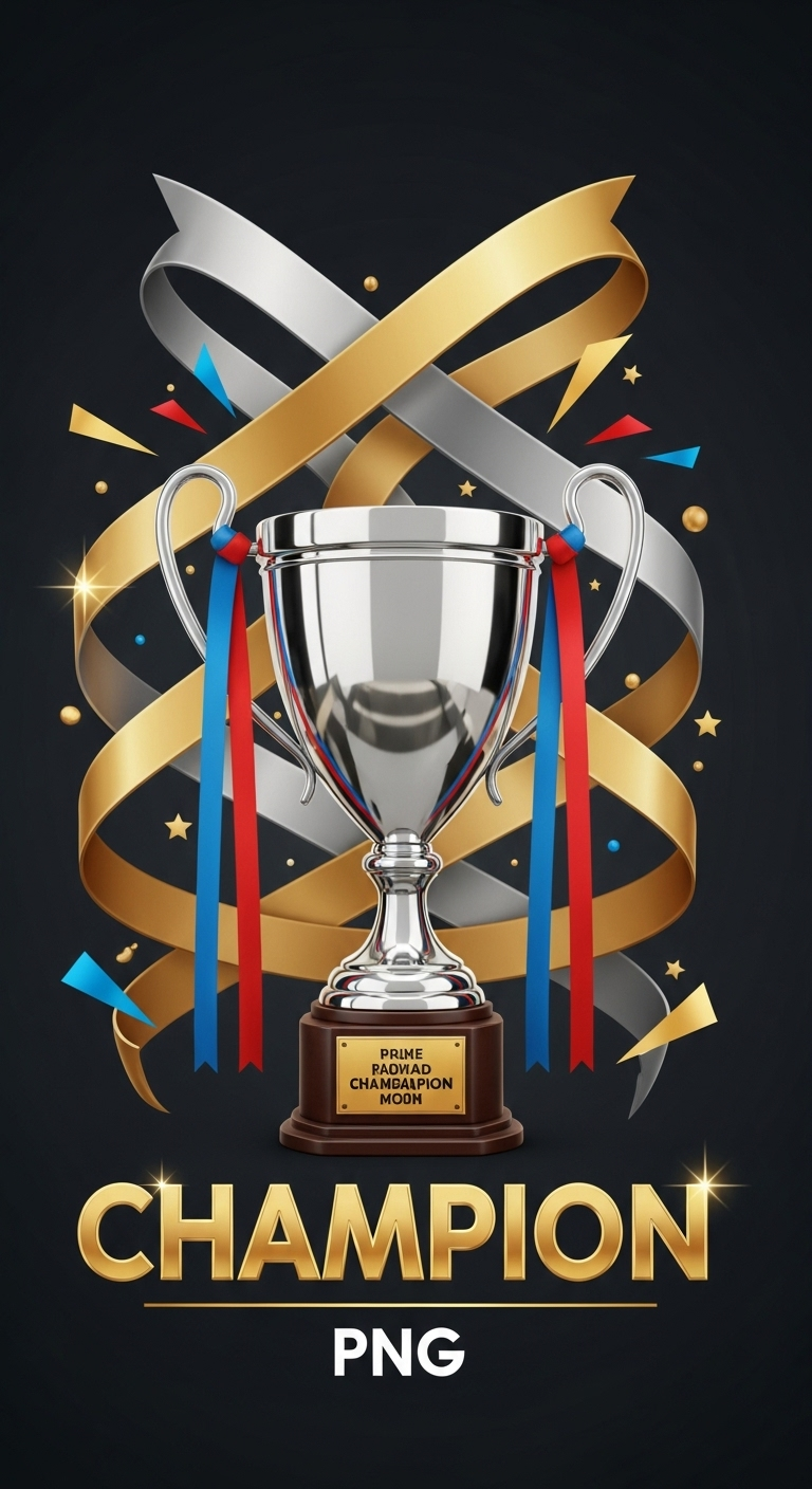 Champion Design PNG | Trophy, Ribbons, Gold & Silver Colors Champion Design PNG | Trophy, Ribbons, Gold & Silver Colors