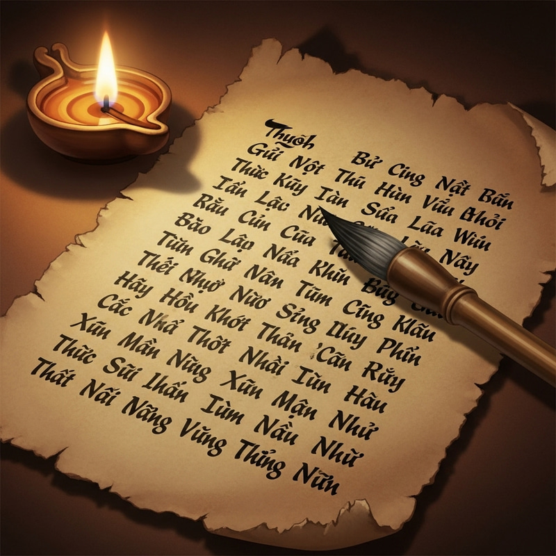 Ngữ văn - Traditional Vietnamese Literature Illustration Ngữ văn - Traditional Vietnamese Literature Illustration