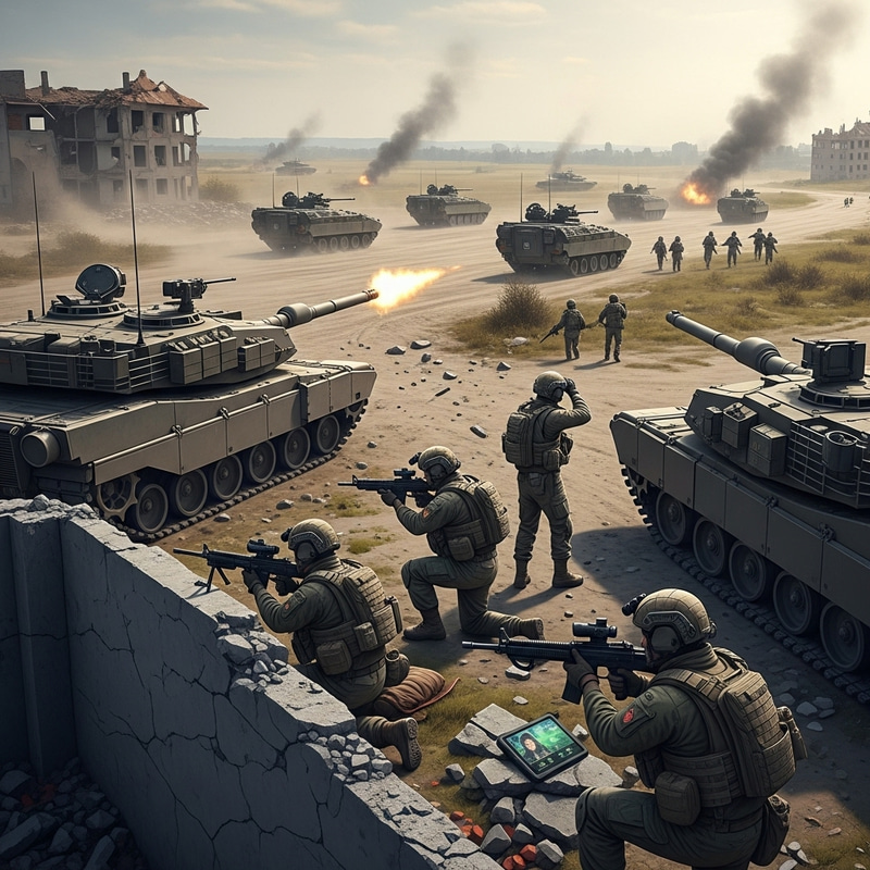 Mechanized Infantry & Tank Battalion in Modern Defensive Battle Mechanized Infantry & Tank Battalion in Modern Defensive Battle