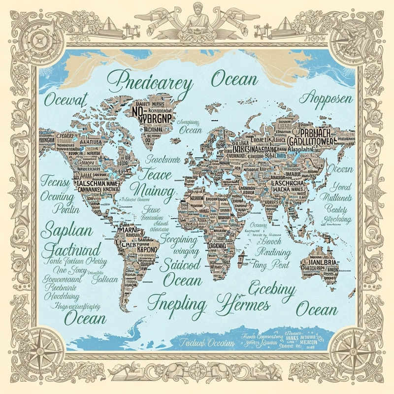 Intricately Designed World Map