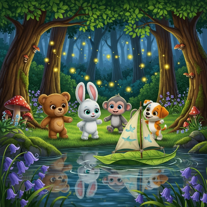Teddy and Pals Enchanted Forest Adventure - Firefly Dance & Lake Sail Teddy and Pals Enchanted Forest Adventure - Firefly Dance & Lake Sail