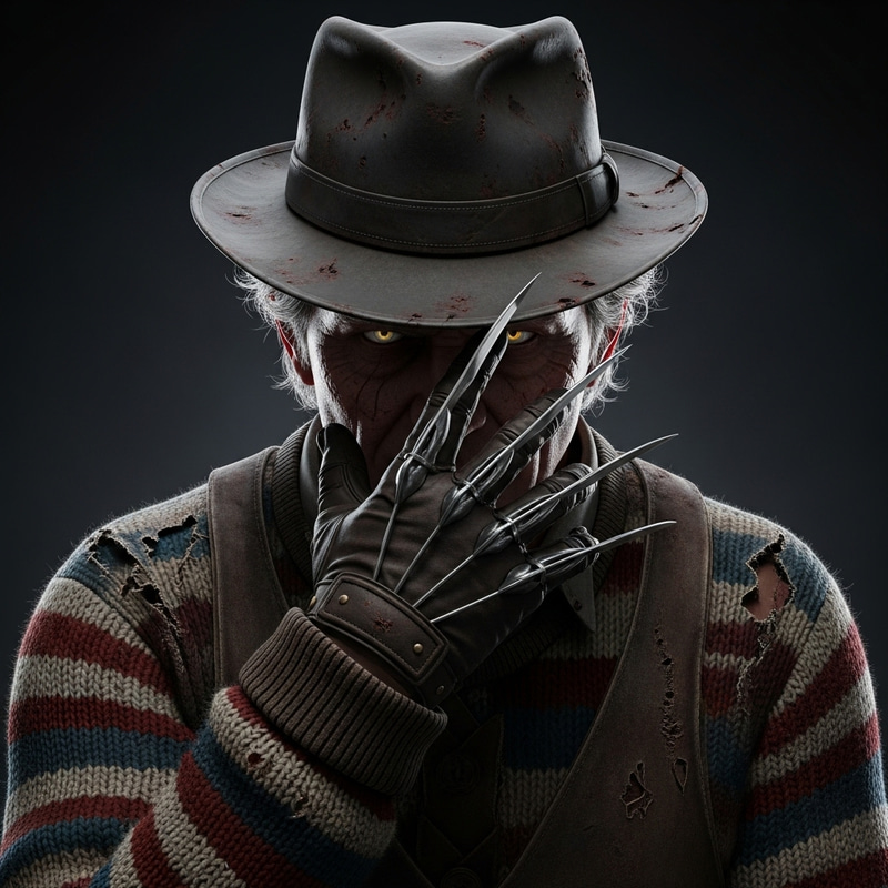 Kevin Bacon as Freddy Krueger | Hyper-Detailed Illustration Kevin Bacon as Freddy Krueger | Hyper-Detailed Illustration