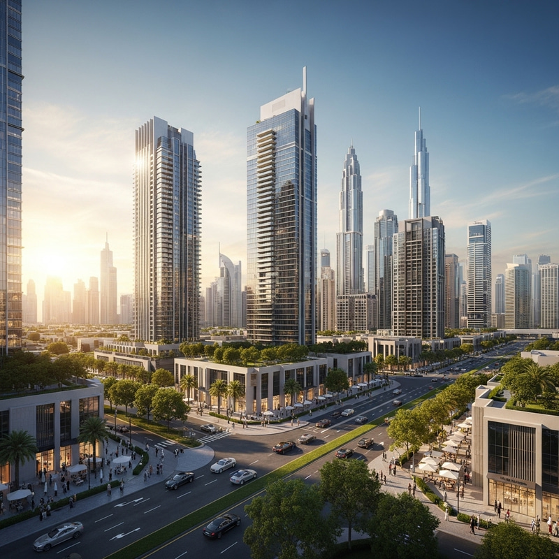 Dubai Real Estate: Modern & Luxurious Cityscape Dubai Real Estate: Modern & Luxurious Cityscape