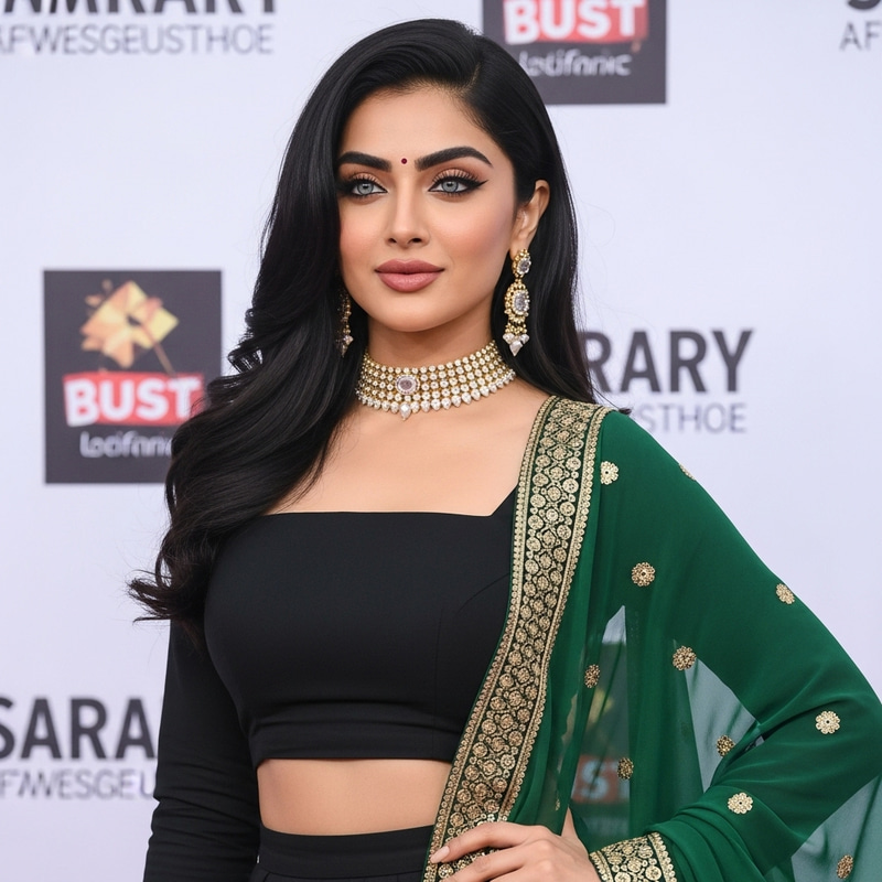 Characteristic Beauty Resembling Sonakshi Sinha in Traditional Outfit Characteristic Beauty Resembling Sonakshi Sinha in Traditional Outfit