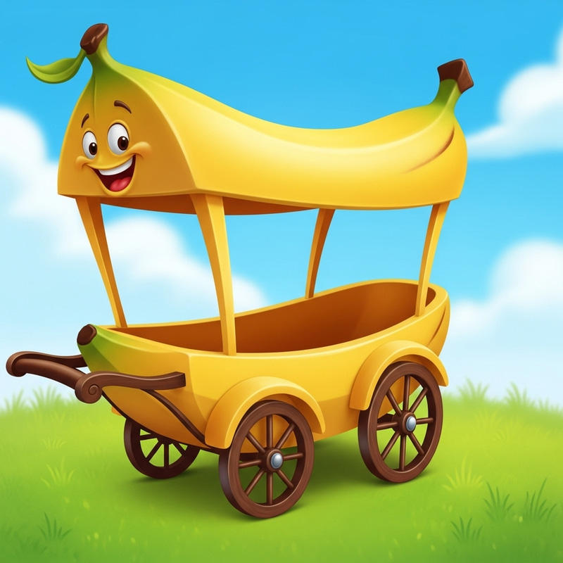 Cartoonish Banana-Shaped Cart for Fun Adventures