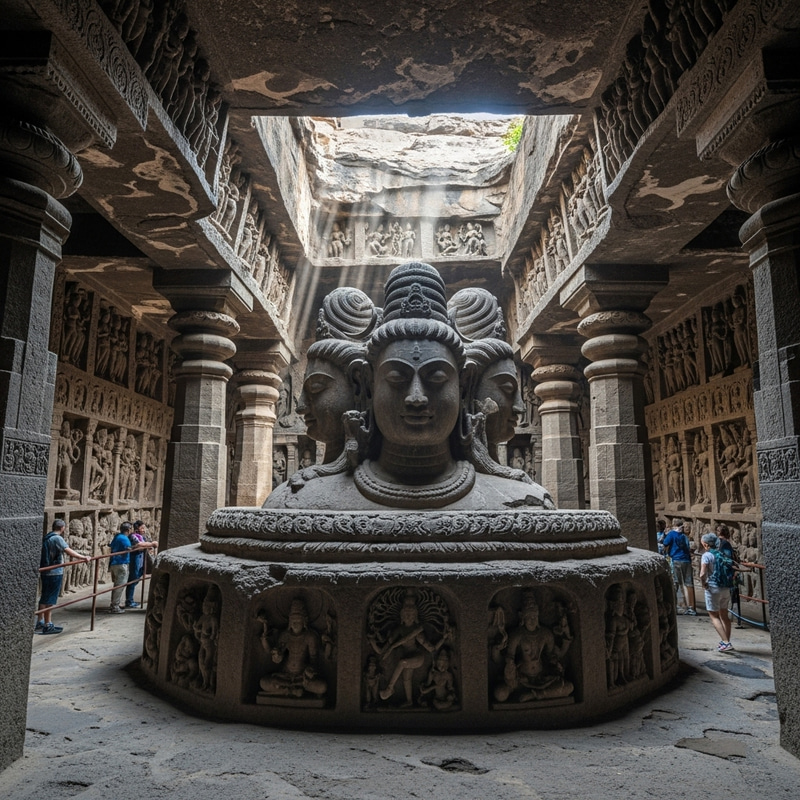 Elephanta Caves: Ancient Rock-Cut Temples & Lord Shiva Sculpture