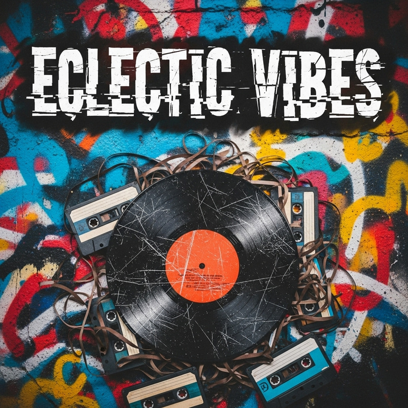 Grungy Alternative Music Album Cover | Eclectic Vibes Grungy Alternative Music Album Cover | Eclectic Vibes