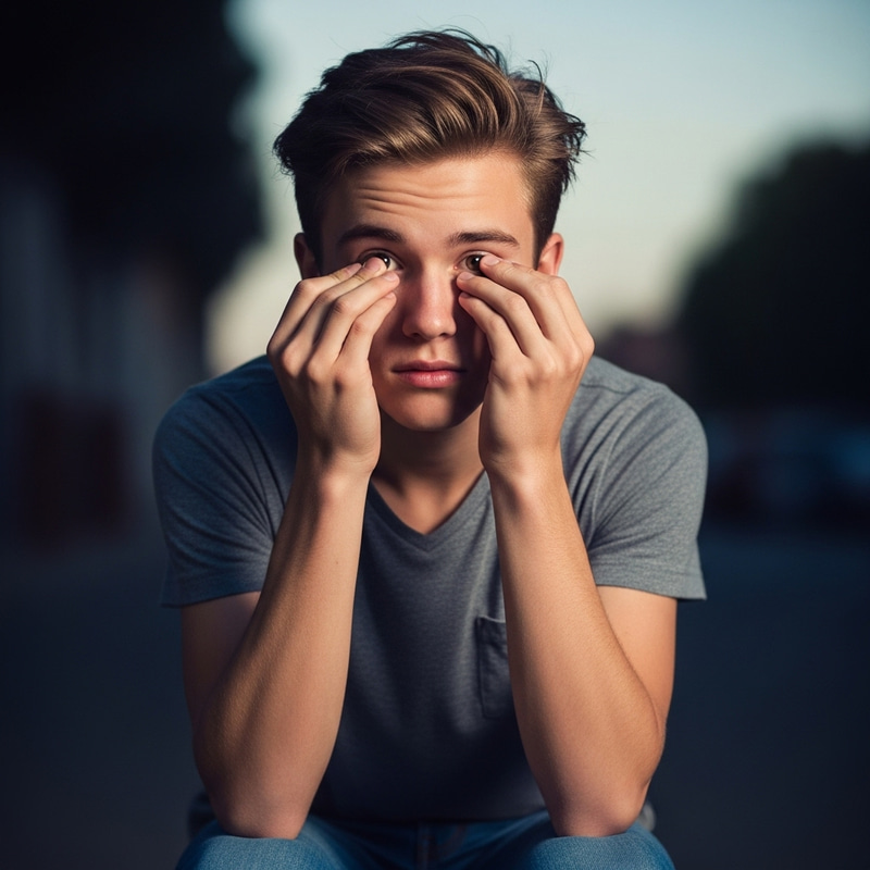 Creative Teen Flipping Eyelids with Playful Vibe Creative Teen Flipping Eyelids with Playful Vibe