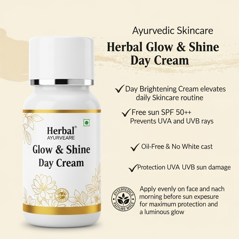 Herbal Glow and Shine Day Cream SPF 50++ with UVA and UVB Protection Herbal Glow and Shine Day Cream SPF 50++ with UVA and UVB Protection