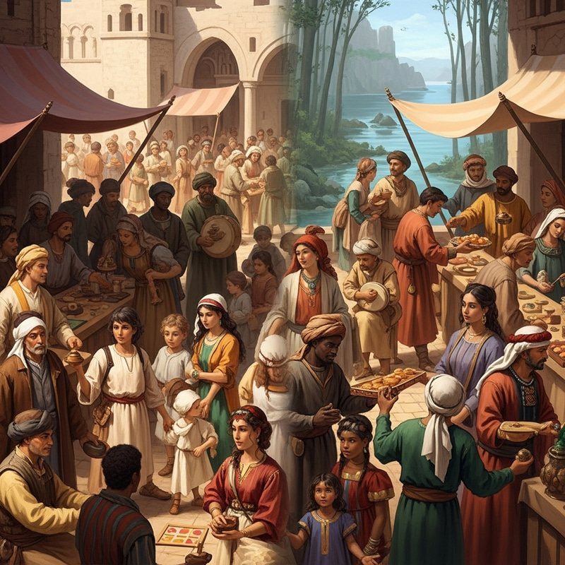 Ancient vs Tranquil: Cultural Diversity Scene