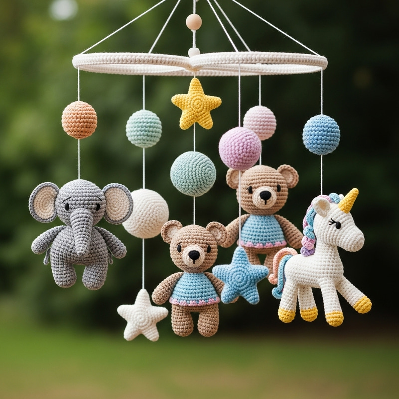 Handcrafted Crochet Baby Mobiles – Unique Designs Handcrafted Crochet Baby Mobiles – Unique Designs