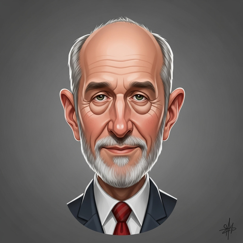 Character Design: 55-Year-Old Man with Baldness & Unique Facial Features