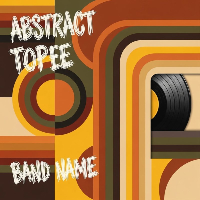 Vintage Abstract 1970s Album Cover Design Vintage Abstract 1970s Album Cover Design