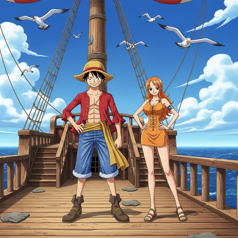 One Piece: Oceanic Pirate Adventure with Male Pirate and Muscular Woman One Piece: Oceanic Pirate Adventure with Male Pirate and Muscular Woman