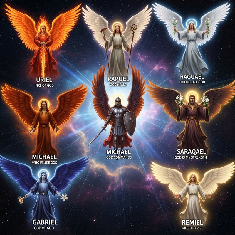 Archangels of the First Book of Enoch Wallpaper