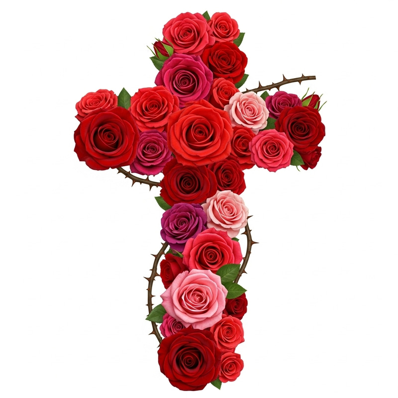 Elegant Rose Cross Design for a Stunning Look | Website Name