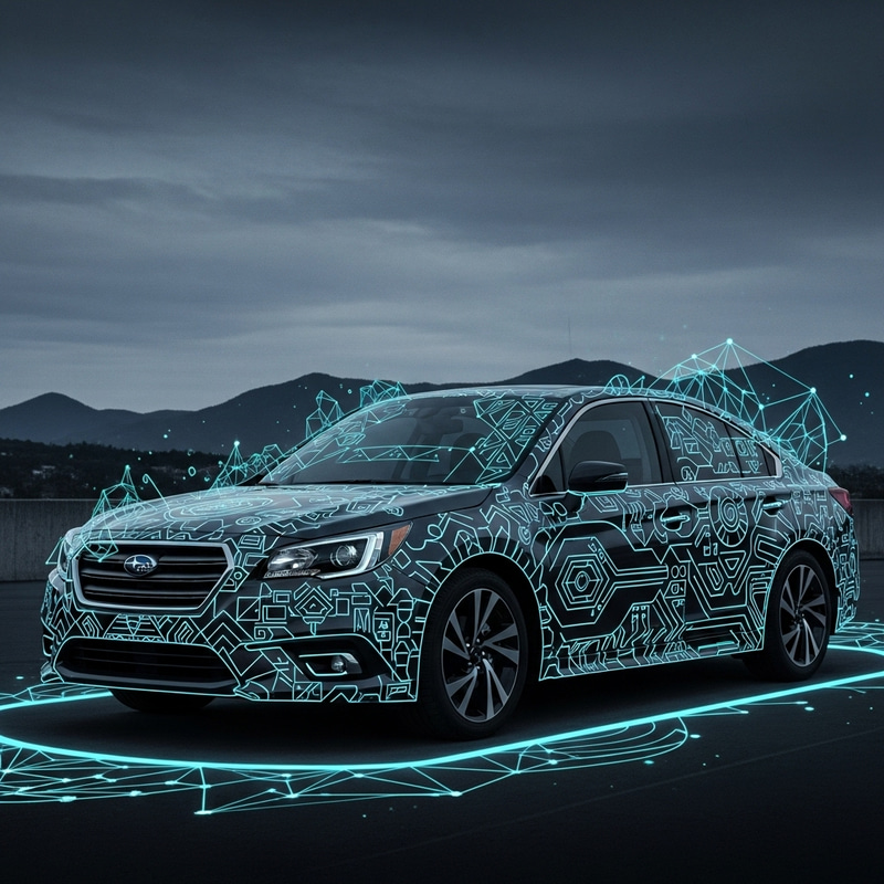 Subaru Legacy with Captivating Geometric Patterns
