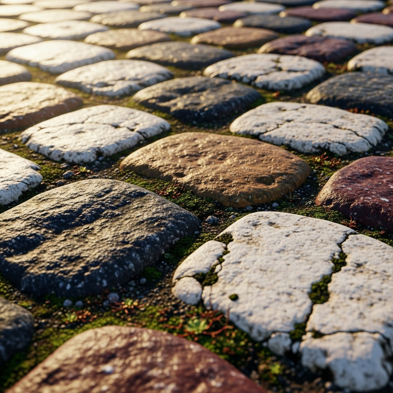 Rocks and Cobblestones Textures in Artistic Wallpaper