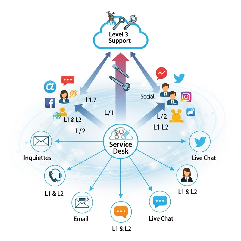 Omnichannel Service Desk Support Model for L1 & L2 Technical Support Omnichannel Service Desk Support Model for L1 & L2 Technical Support