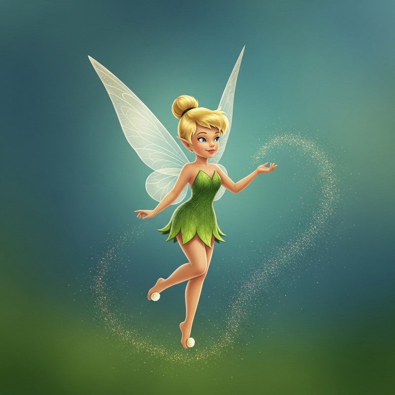 Tinker Bell Fairy in Green Leaf Outfit Tinker Bell Fairy in Green Leaf Outfit